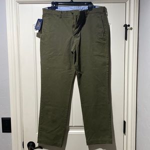 Brand New Never worn Polo Ralph Lauren Green Chino pants Stretch Straight Fit